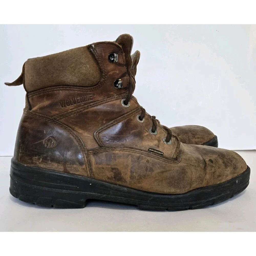 Wolverine Boots Mens 13 Brown DuraShocks Slip Resistant 6